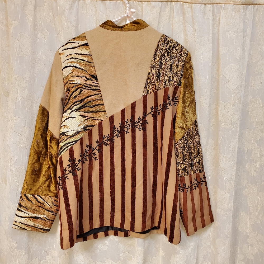 Indigo Moon Quilted Patchwork Jacket - image 3